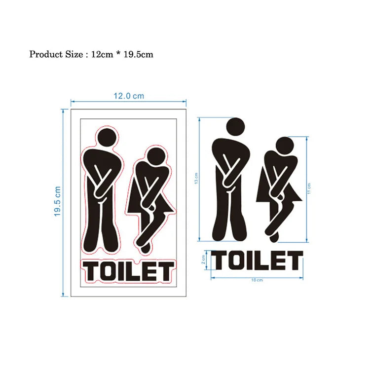 Kreativ Lustig Toilette Wand/Tür Aufkleber Badezimmer Dekoration Vinyl Heim Dekor Aufkleber Wasserdicht Poster Tapete An Der Wand