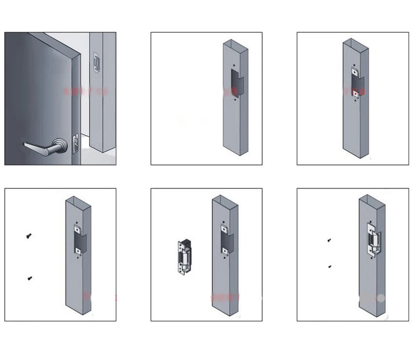 Elektro-Türöffner 2025: Stainless Steel DC12V Electric Strike Lock - Power On Unlock Fail Secure Access Control Collection