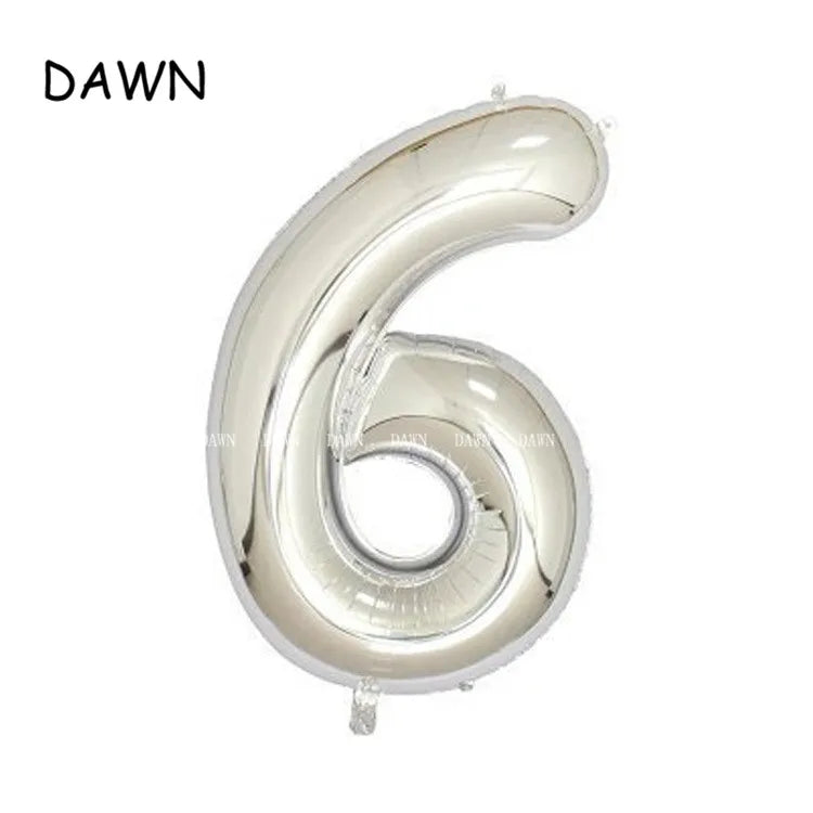 DAWN XD20-1 Zahlenballon 40 Zoll Roségold Silber Aluminium