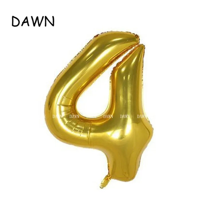 DAWN XD20-1 Zahlenballon 40 Zoll Roségold Silber Aluminium