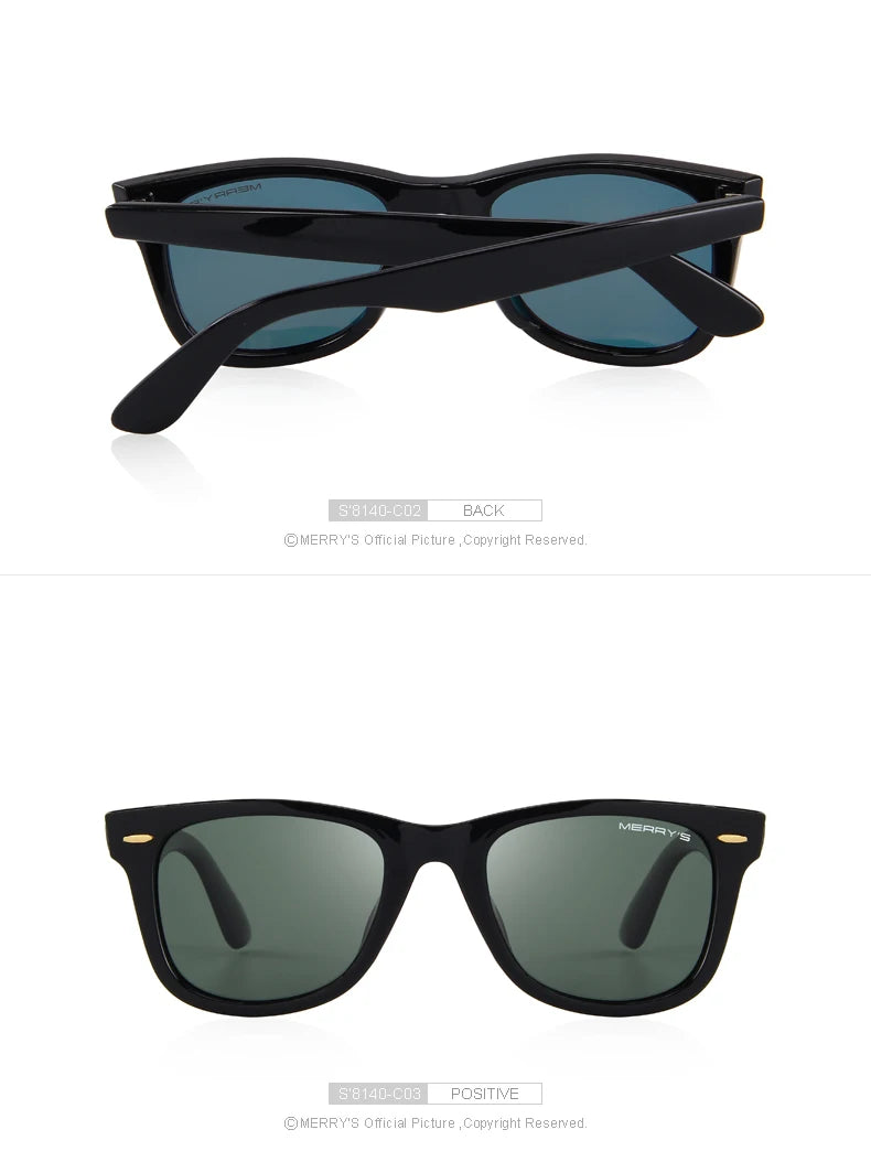 MERRYS DESIGN Herren/Frauen Klassische Retro Nieten Polarisierte Sonnenbrille 100% UV Schutz S8140