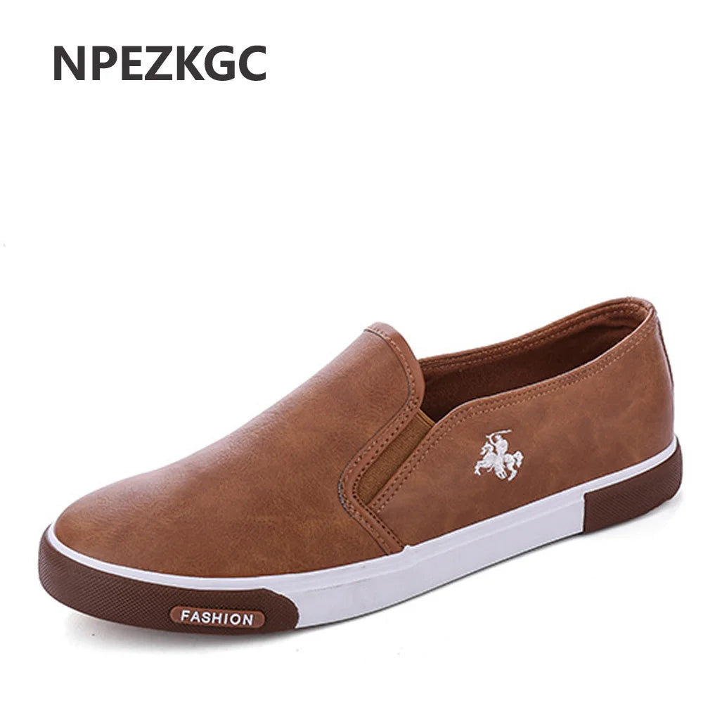 Herren Atmungsaktive Casual Schuhe 2025 - PU Leder Slip-On Mode Flats Loafer - Hochwertige Sommer Schuhe