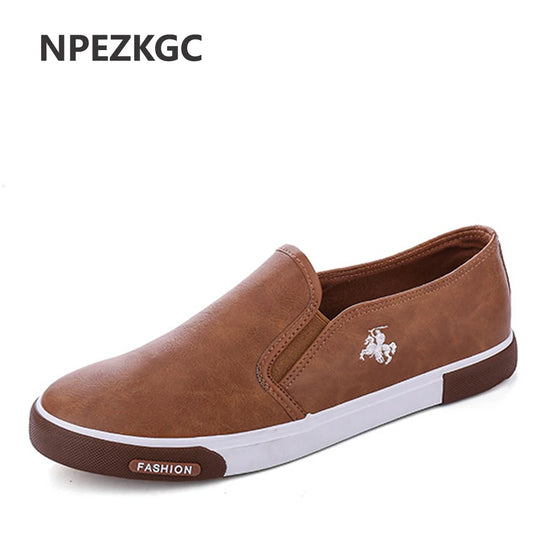 Herren Atmungsaktive Casual Schuhe 2025 - PU Leder Slip-On Mode Flats Loafer - Hochwertige Sommer Schuhe