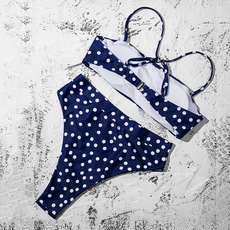 Bikini-Set: ZTVitality Elegant Bikinis Solid Push Up - Gepolstert BH Träger High Waist Schwimmanzug Damen Schwimmbekleidung Frauen Biquini Collection
