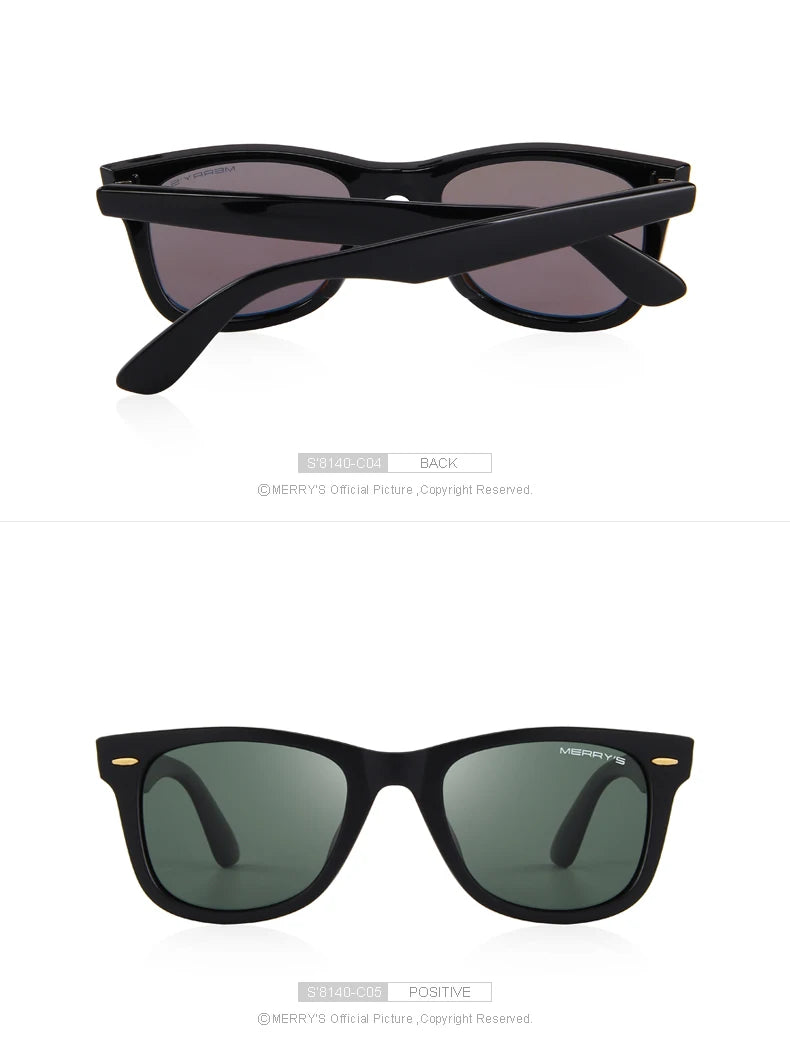 MERRYS DESIGN Herren/Frauen Klassische Retro Nieten Polarisierte Sonnenbrille 100% UV Schutz S8140