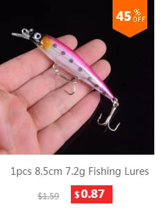 TQEXSZ Minnow Sinkend - 7,5cm 10,2g 3D Augen Wobbler