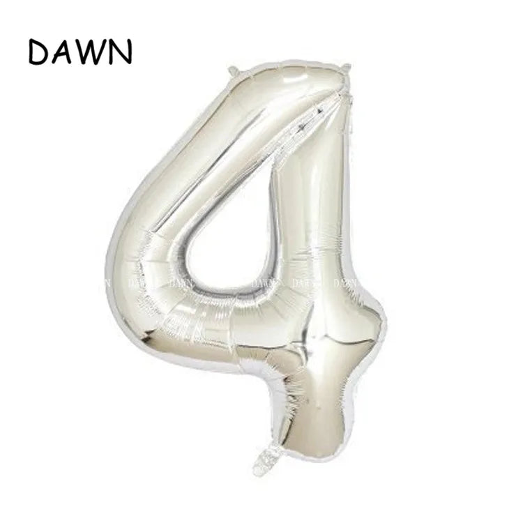 DAWN XD20-1 Zahlenballon 40 Zoll Roségold Silber Aluminium