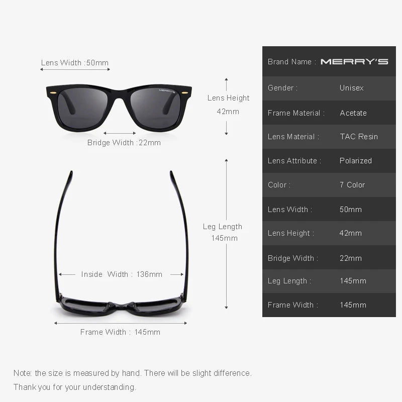 MERRYS DESIGN Herren/Frauen Klassische Retro Nieten Polarisierte Sonnenbrille 100% UV Schutz S8140