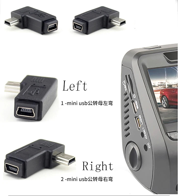 USB-Adapter 2025 - 90° Winkel Mini USB zu Micro USB Back to School Tech Zubehör