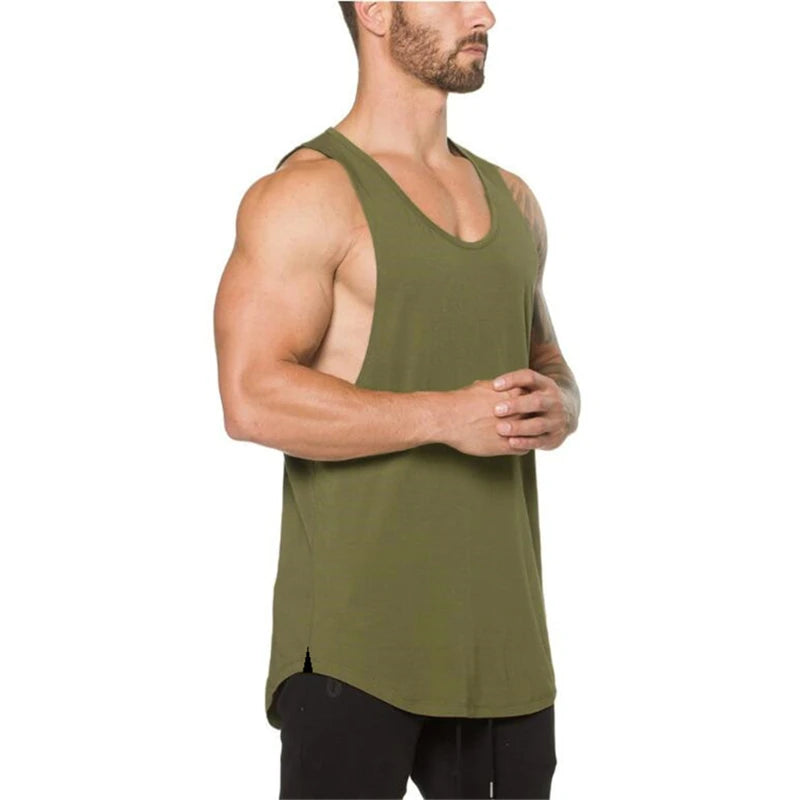 Muscleguys Marke Gym Kleidung 2025: Herren Bodybuilding Fitness Stringer Tank Top - Sportbekleidung Unterhemd Muskel Workout Singlets Baumwolle M-XXL