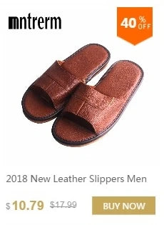 Neue Leder Hausschuhe Männer Heim Einrichtung Innen Boden Klassisch Schuhe Casual Slides Leder Sandalias Zapatos Hombre