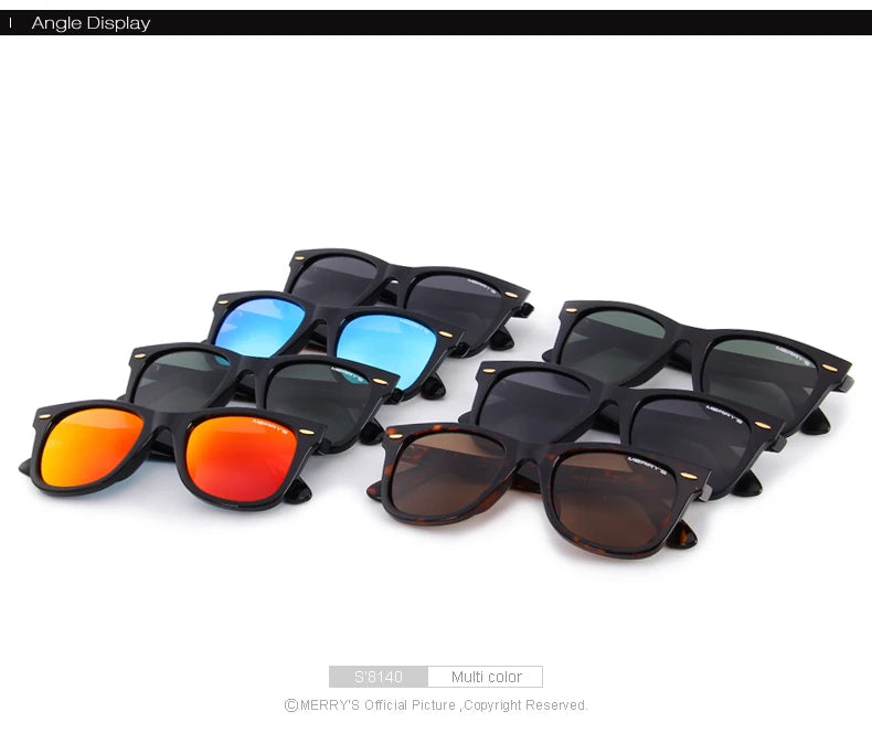 MERRYS DESIGN Herren/Frauen Klassische Retro Nieten Polarisierte Sonnenbrille 100% UV Schutz S8140