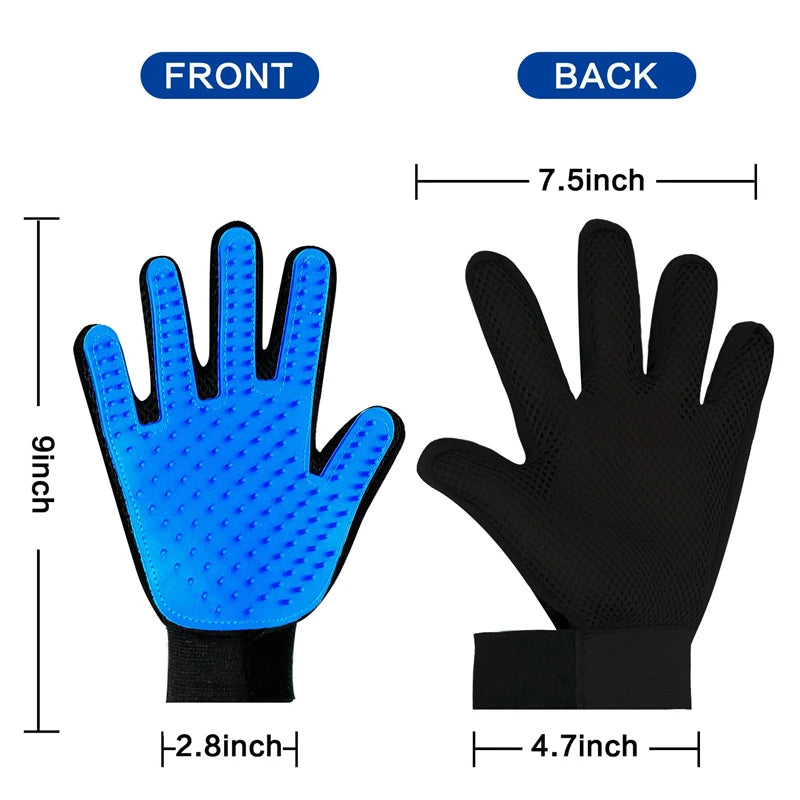 Mode Gummi Haustier Bad Bürste: gagyive Hund Spielzeug Umweltschutz Silikon - Handschuh Haustier Massage Hunde Katzen Zubehör Blau Tiefblau 23cm