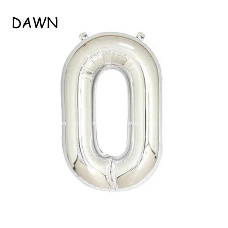 DAWN XD20-1 Zahlenballon 40 Zoll Roségold Silber Aluminium