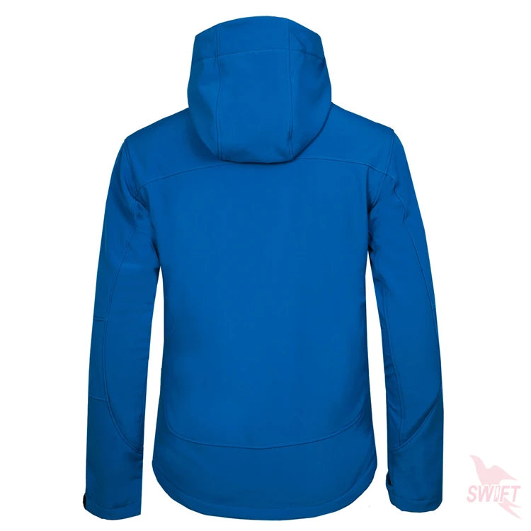Wasserdichter Softshell-Mantel für Männer mit Custom-Print - Outdoor-Hoodie für Hiking, Skiing und Camping