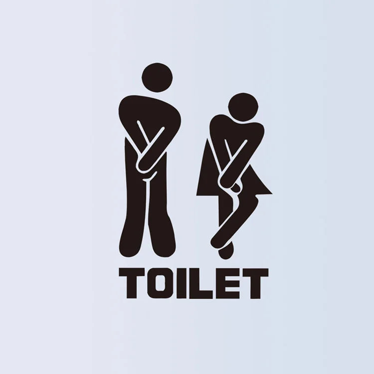 Kreativ Lustig Toilette Wand/Tür Aufkleber Badezimmer Dekoration Vinyl Heim Dekor Aufkleber Wasserdicht Poster Tapete An Der Wand - 7.02€ ab