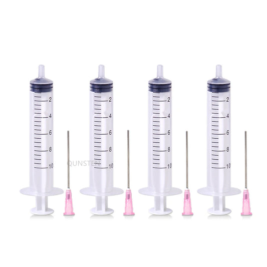 QUNSTEN Spritze Nachfüllset 10ml - 4 Stück 3,5cm Nadel