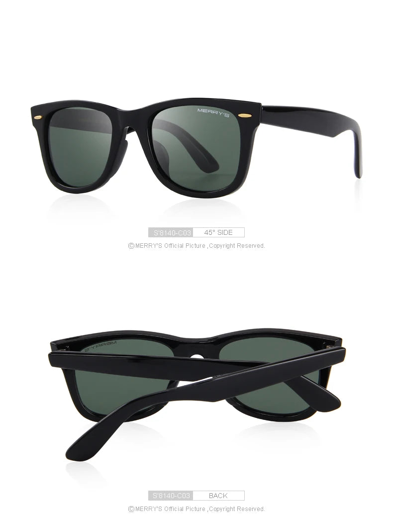 MERRYS DESIGN Herren/Frauen Klassische Retro Nieten Polarisierte Sonnenbrille 100% UV Schutz S8140