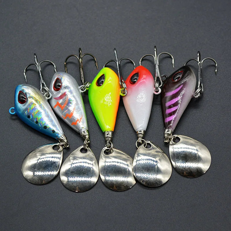 OUTKIT Neuer Metall Mini VIB Mit Löffel Angelköder 6g10g17g25g 2cm Angel Tackle Pin Crankbait Vibration Spinner Sinkend Köder