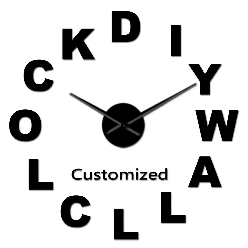 DIY Barber Shop Giant Wall Clock With Mirror Effect Barber Toolkits Decorative Frameless Watch Hairdresser Barber Wall Art Decor
