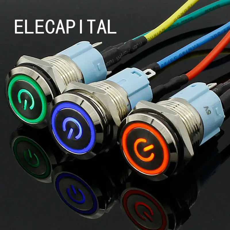 16mm LED Power Push Button Switch