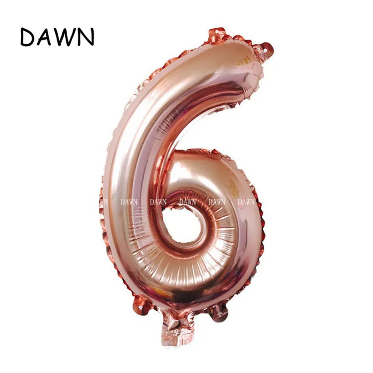 DAWN XD20-1 Zahlenballon 40 Zoll Roségold Silber Aluminium