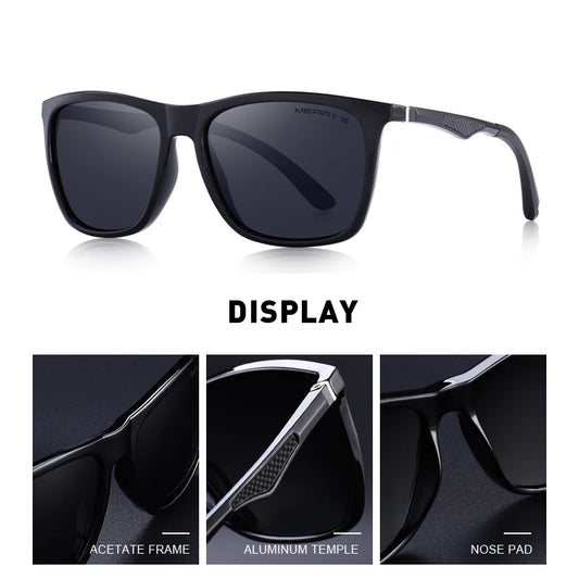MERRYS DESIGN Herren HD Polarisierte Sonnenbrille Sport Angeln Augenschutz Aluminium Legierung Bügel UV400 Schutz S8186