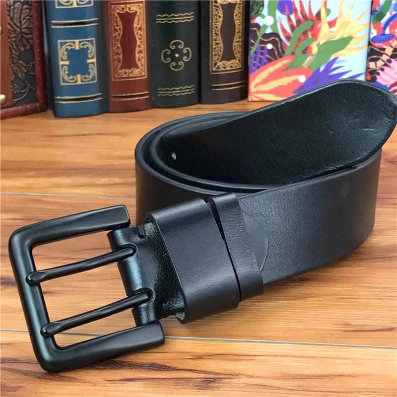 Herren Ledergürtel 2025 - Super Wide 4.2CM Luxury Thick Genuine Leather Double Buckle