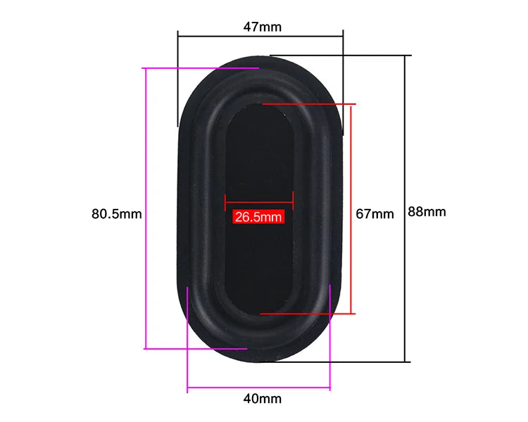 GHXAMP 2PCS Bass Passive Radiator Vibration Membrane Rubber for Auxiliary Low Frequency Subwoofer Protable Speaker Home-made DIY