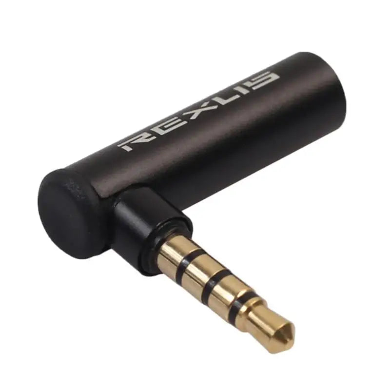 REXUS 90 Degree Right Angled 3.5mm Male To Female Audio Converter Adapter Connector L Type Stereo Earphone Microphone Jack Plug
