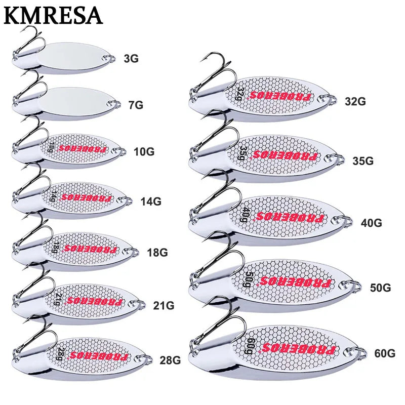 KMRESA A00181 Metall Spinner Löffel Köder - 3g-28g, Klein