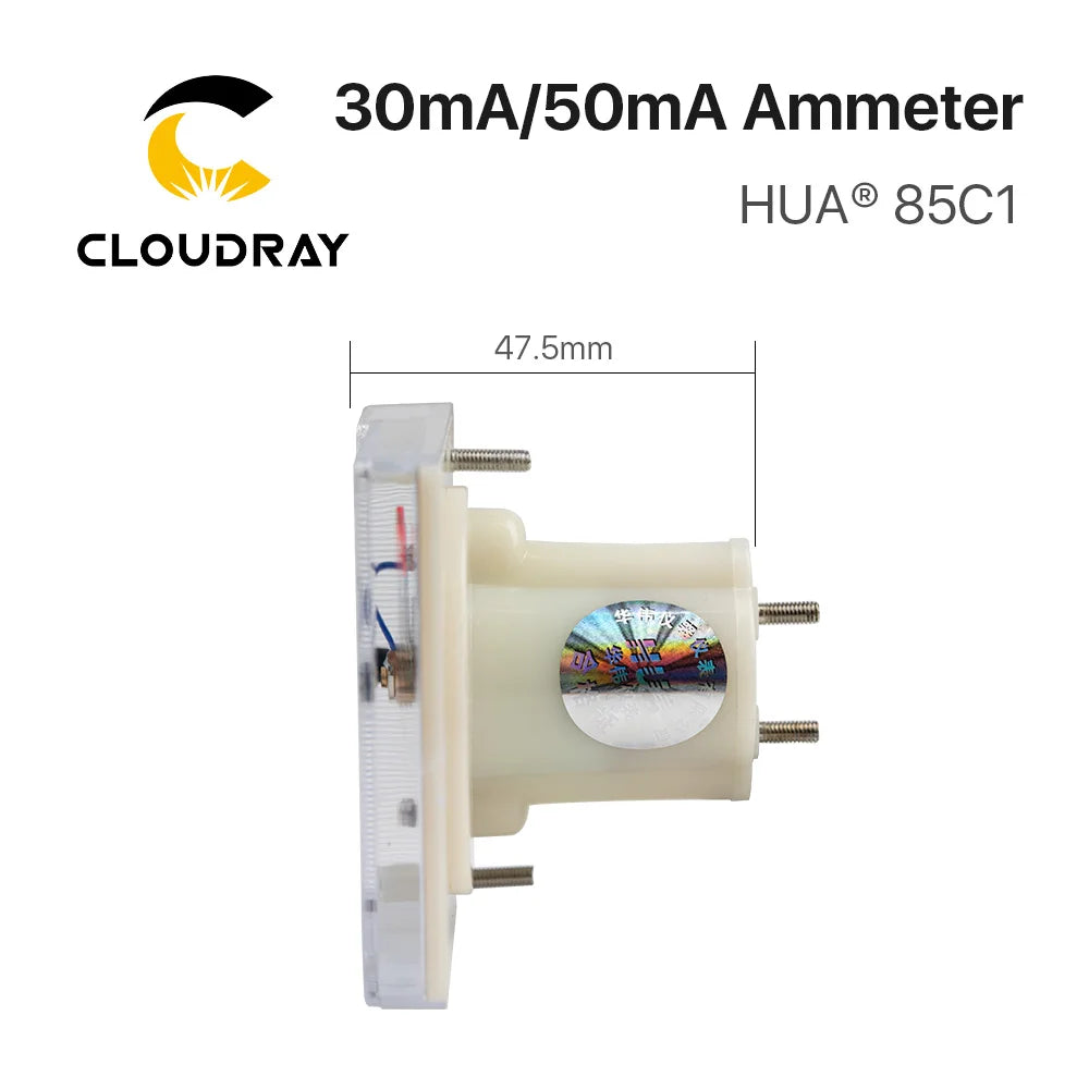 Cloudray 30mA 50mA Amperemeter HUA 85C1 DC 0-30mA 0-50mA Analog Amp Panel Meter Strom für CO2 Laser Gravur Schneid Maschine
