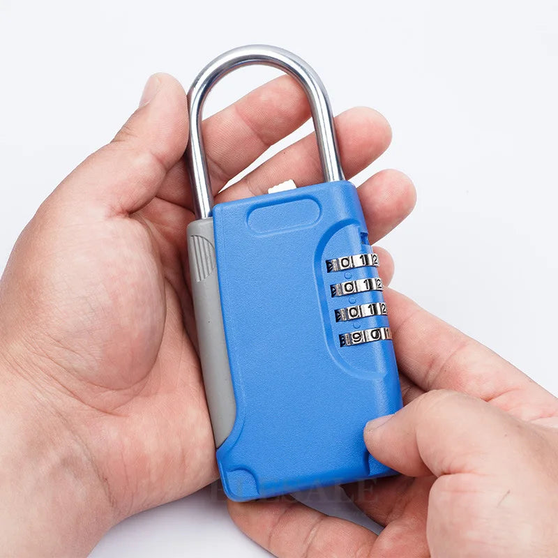 Schlüsseltresor 2025: High Quality Hidden Key Safe Box 4-Digital Password Combination Lock Hook Mini Metal Collection