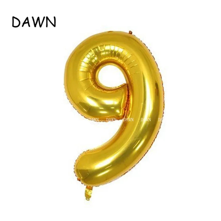 DAWN XD20-1 Zahlenballon 40 Zoll Roségold Silber Aluminium