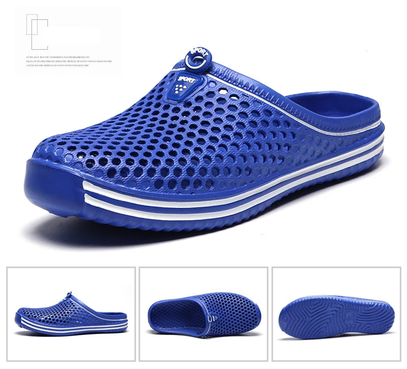 POLALI Damen Sandalen 2023 Sommer Sandalen Mode Ausgehöhlt Atmungsaktiv Strand Hausschuhe Flip Flops EVA Massage Hausschuhe Sandalen