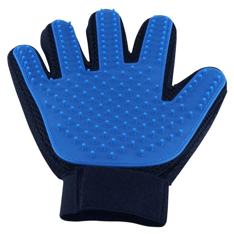 Mode Gummi Haustier Bad Bürste: gagyive Hund Spielzeug Umweltschutz Silikon - Handschuh Haustier Massage Hunde Katzen Zubehör Blau Tiefblau 23cm