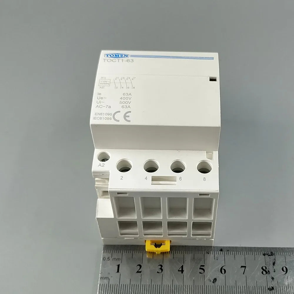 TOCT1 4P 63A 110V COIL 400V~ 50/60HZ Din rail Household ac Modular contactor  4NO or 2NO 2NC Contactors