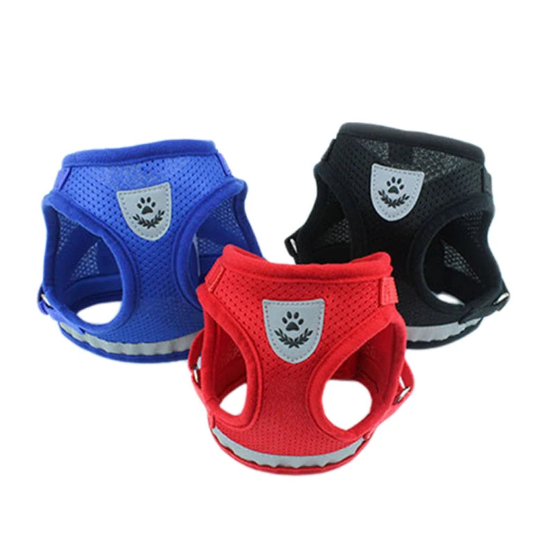 Reflektierend Katze Geschirr Leine Set 2025: YUDODO Nylon Mesh Kätzchen Welpen - Hunde Weste Geschirr Yorkies Mops S/M/L/XL Atmungsaktiv Verstellbar Schnell Lösbar