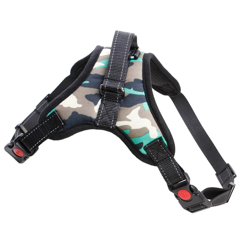 Nylon Heavy Duty Hund Haustier Geschirr Halsband Verstellbar Gepolstert Extra Groß Mittel Klein Hund Geschirre Weste Husky Große Hunde Produkte
