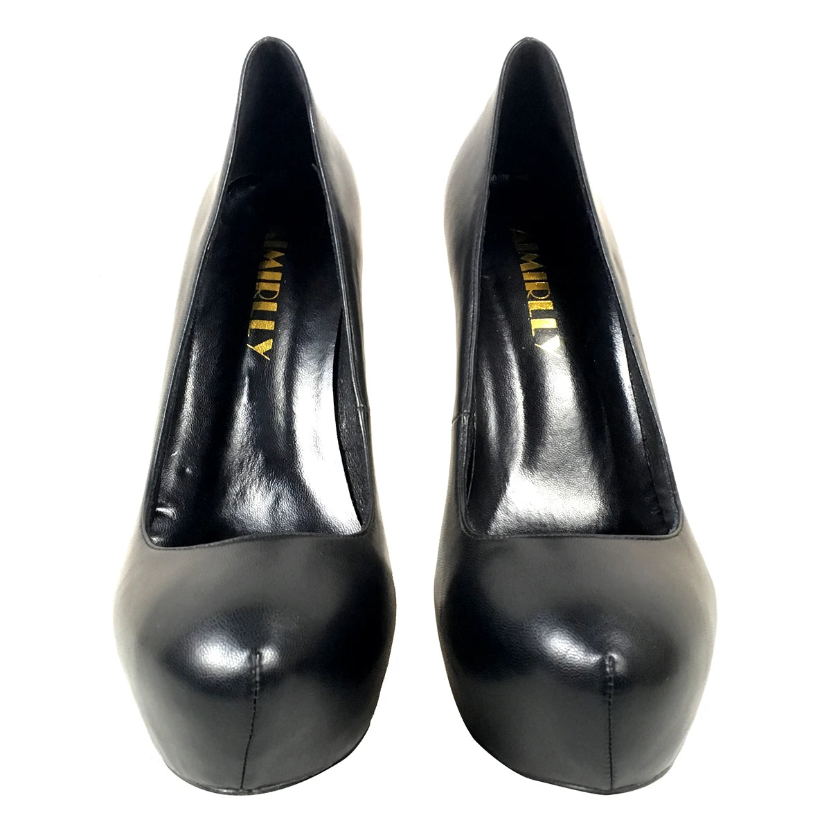 Elegant Women's Shoes Round toe High Heels Pumps Platform Ladies Party Evening Dress Shoe In Black PU & White Patent Customized