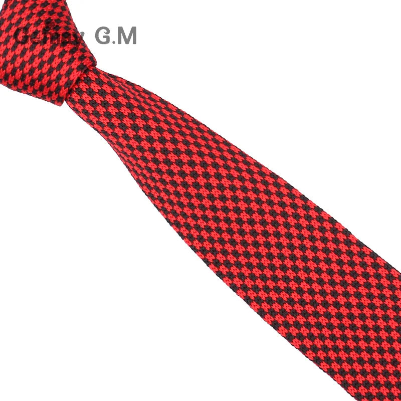 New Knit Tie For Men Casual Plaid Knitted Neck Ties Fashion Mens Necktie For Wedding Business Adult Suit Tuxedo Plaid Tie