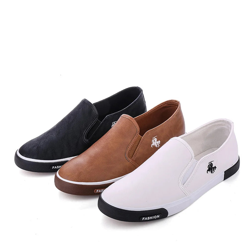 Herren Atmungsaktive Casual Schuhe 2025 - PU Leder Slip-On Mode Flats Loafer - Hochwertige Sommer Schuhe