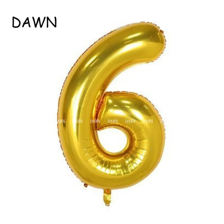 DAWN XD20-1 Zahlenballon 40 Zoll Roségold Silber Aluminium