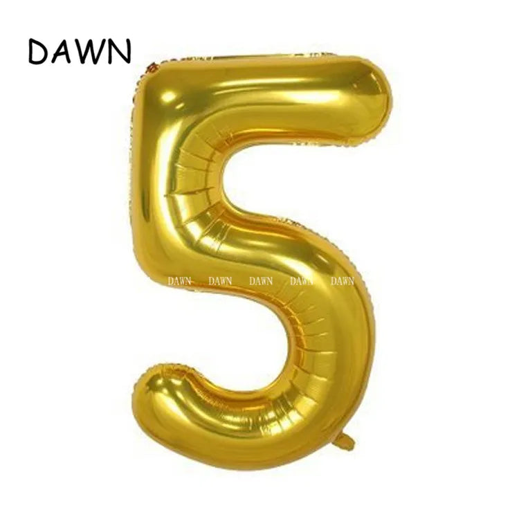 DAWN XD20-1 Zahlenballon 40 Zoll Roségold Silber Aluminium