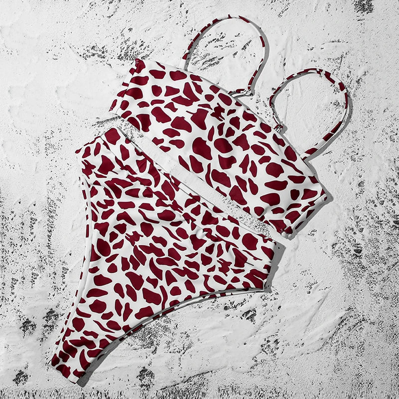 ZTVitality Elegant Bikinis 2025: Solid Verbesserte Unterstützung Wire-Free Design Street Style - Hot Sale Gepolstert BH Träger High Waist Schnallen-Verschluss 10 Farben