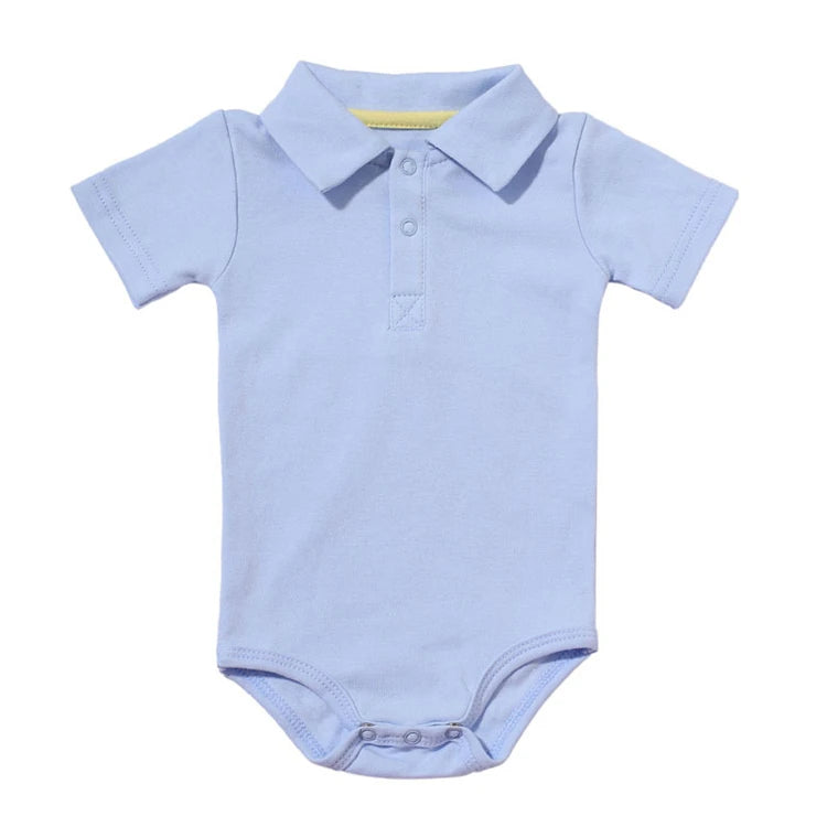 Sommer-Baby-Jungen-Mädchen-Romper Turn-down-Kragen-Neugeborenes-Baumwoll-Kleidung-Jumpsuit-für-0-2Y-Toddlers-Bebe-Outfits