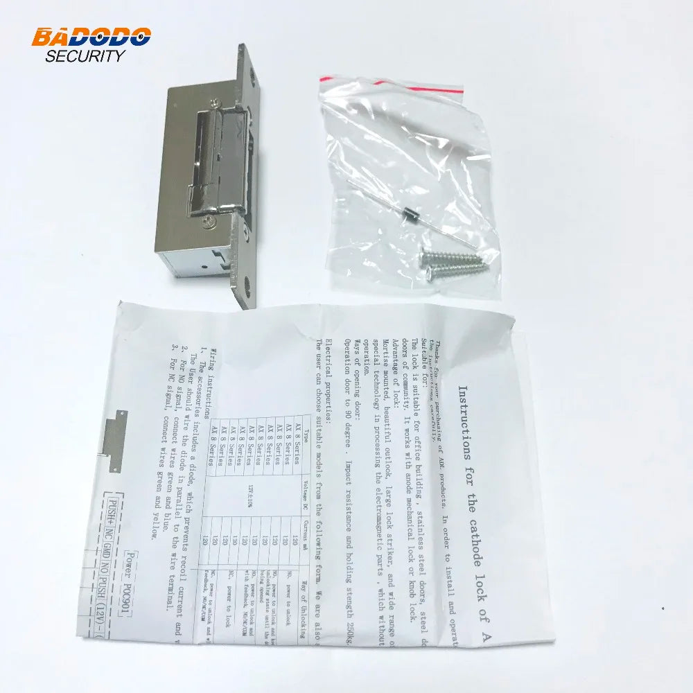 Elektro-Türöffner 2025: Stainless Steel DC12V Electric Strike Lock - Power On Unlock Fail Secure Access Control Collection