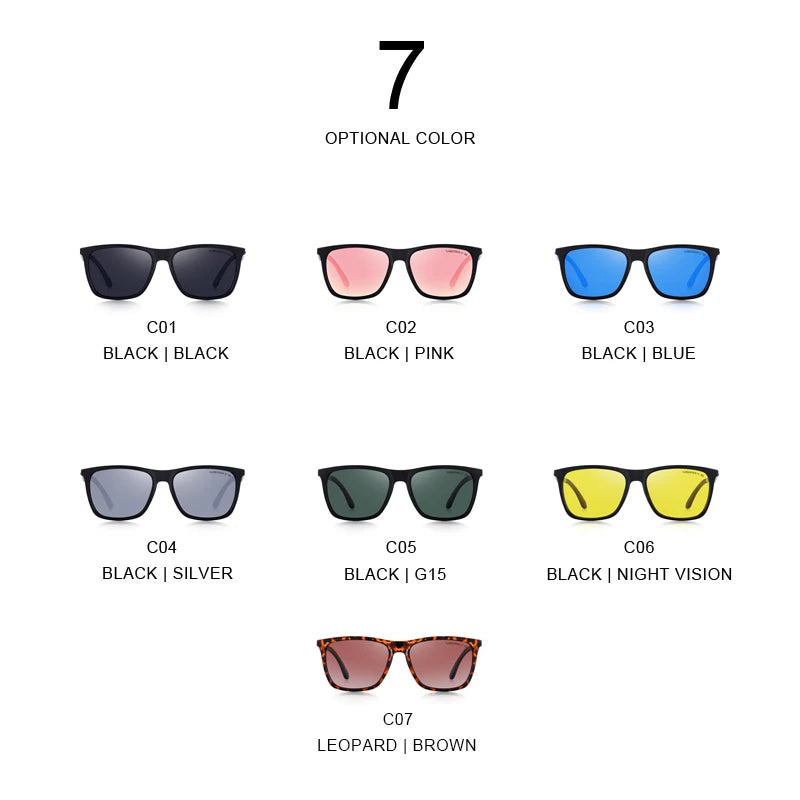 MERRYS DESIGN Herren HD Polarisierte Sonnenbrille Sport Angeln Augenschutz Aluminium Legierung Bügel UV400 Schutz S8186