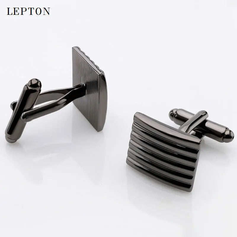 LEPTON LEPC0072 Manschettenknöpfe - Schwarz 5 Paar Kupfer