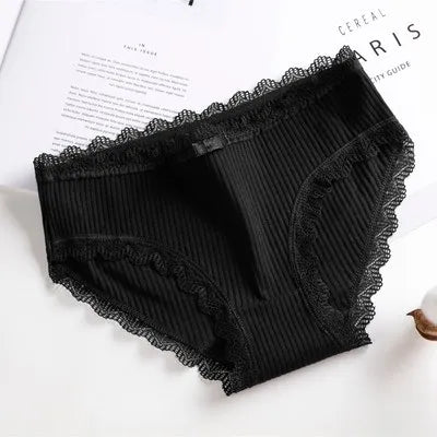 Damen Lingerie Unterwäsche mit Schleife Baumwolle Niedrig Bund Einfaches Design Komfortabel